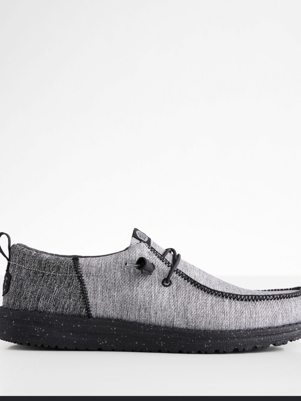 Hey Dude Men’s Light Gray Chambray Slip-On Boat Shoes